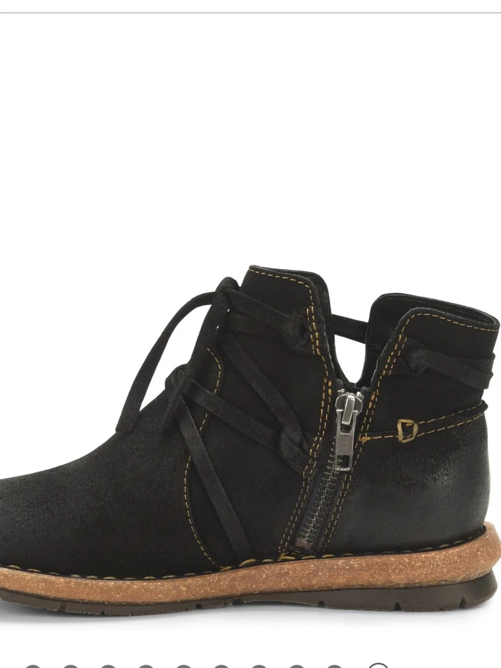 Born Black Women's Suede Leather Ankle Boots size 8 1/2